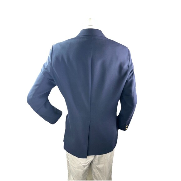 Vtg Brooks Brothers 346 Mens Blazer Jacket 39R Navy Wool Gold Buttons Half Lined - Picture 6 of 14